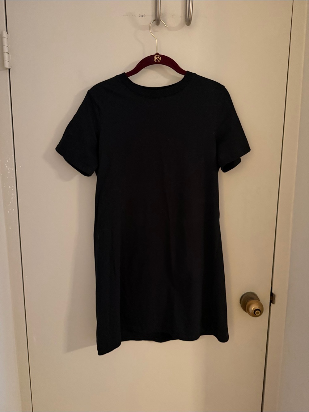 Old Navy Black Short Sleeve Crewneck T-Shirt Mini Dress